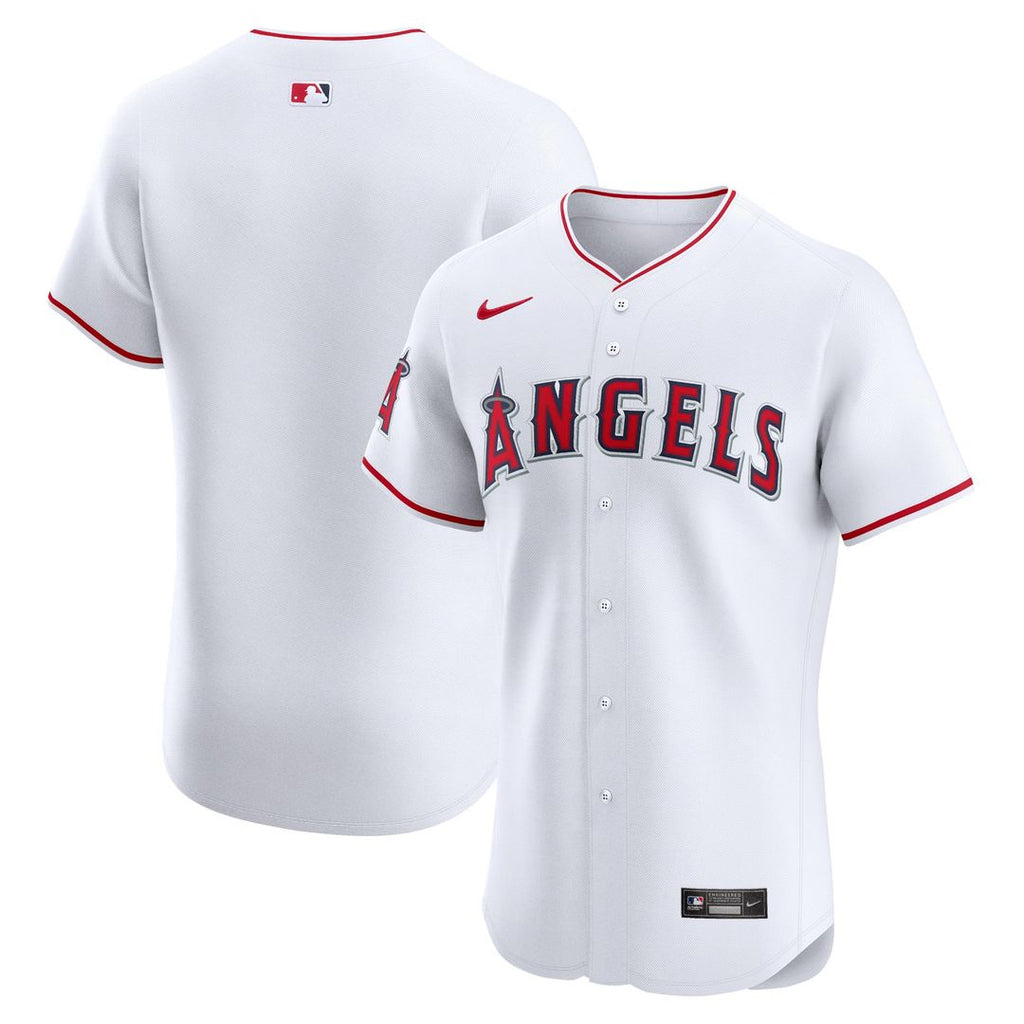 Los Angeles Angels Nike White Home Elite Jersey product image 1, provided for visual reference and product detail review