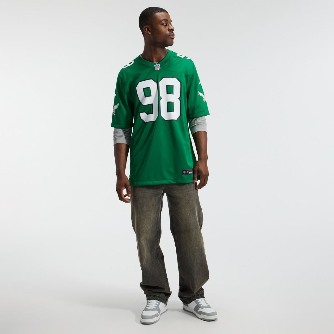 Philadelphia Eagles Jalen Carter Nike White Game Jersey product image 10, provided for visual reference and product detail