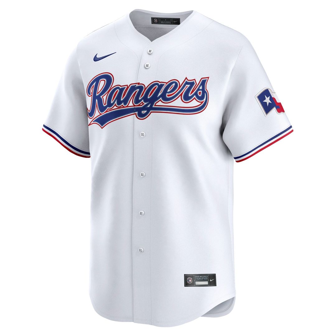 Texas Rangers Wyatt Langford Nike White Home Limited Player Jersey product image 2, provided for visual reference and