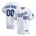 Kansas City Royals Nike White Home Limited Custom Jersey product image 1, provided for visual reference and product detail