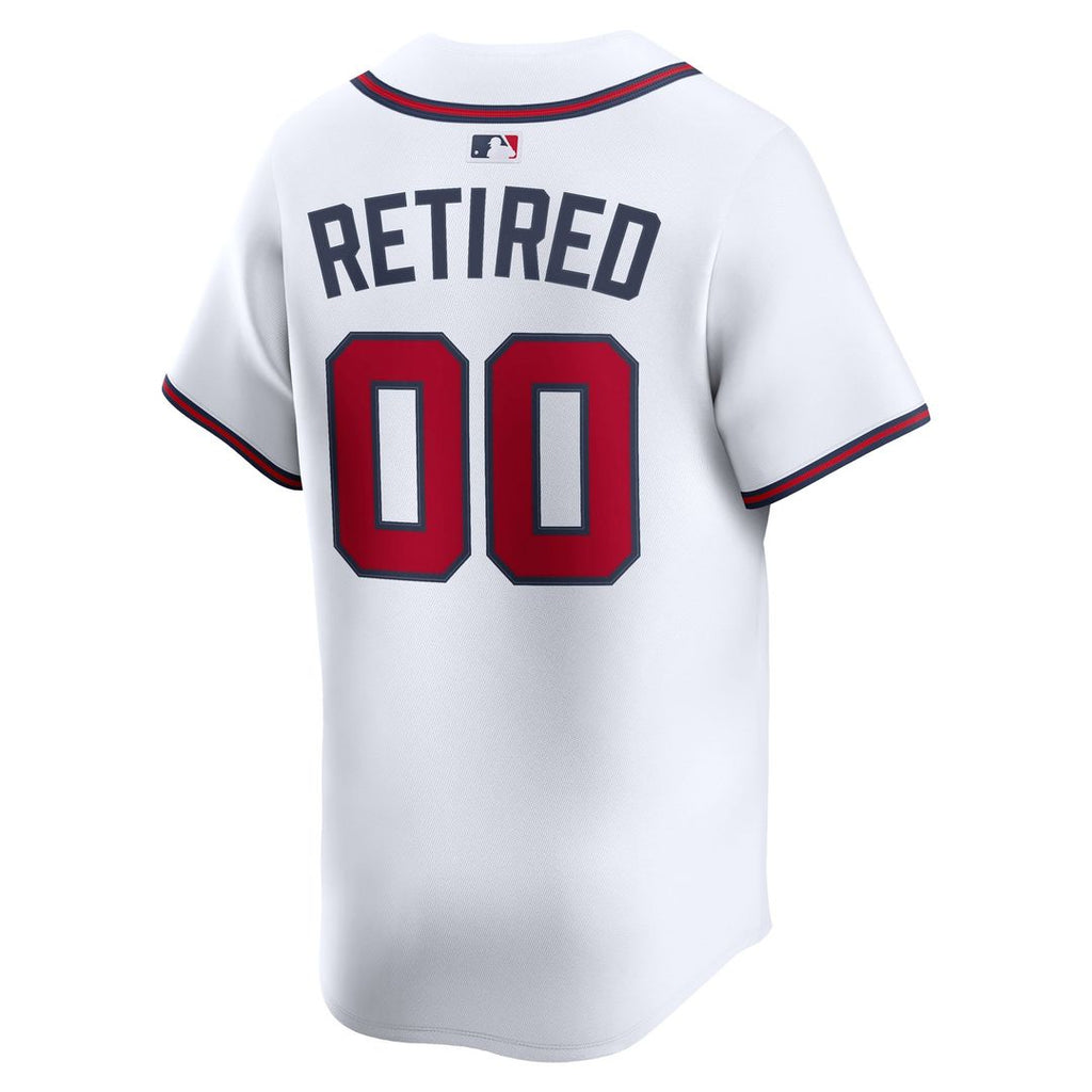 Atlanta Braves Nike White Home Limited Pick-A-Player Retired Roster Jersey product image 3, provided for visual reference