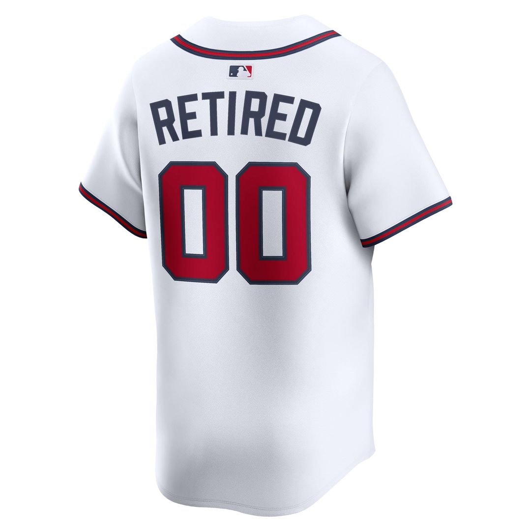 Atlanta Braves Nike White Home Limited Pick-A-Player Retired Roster Jersey product image 3, provided for visual reference