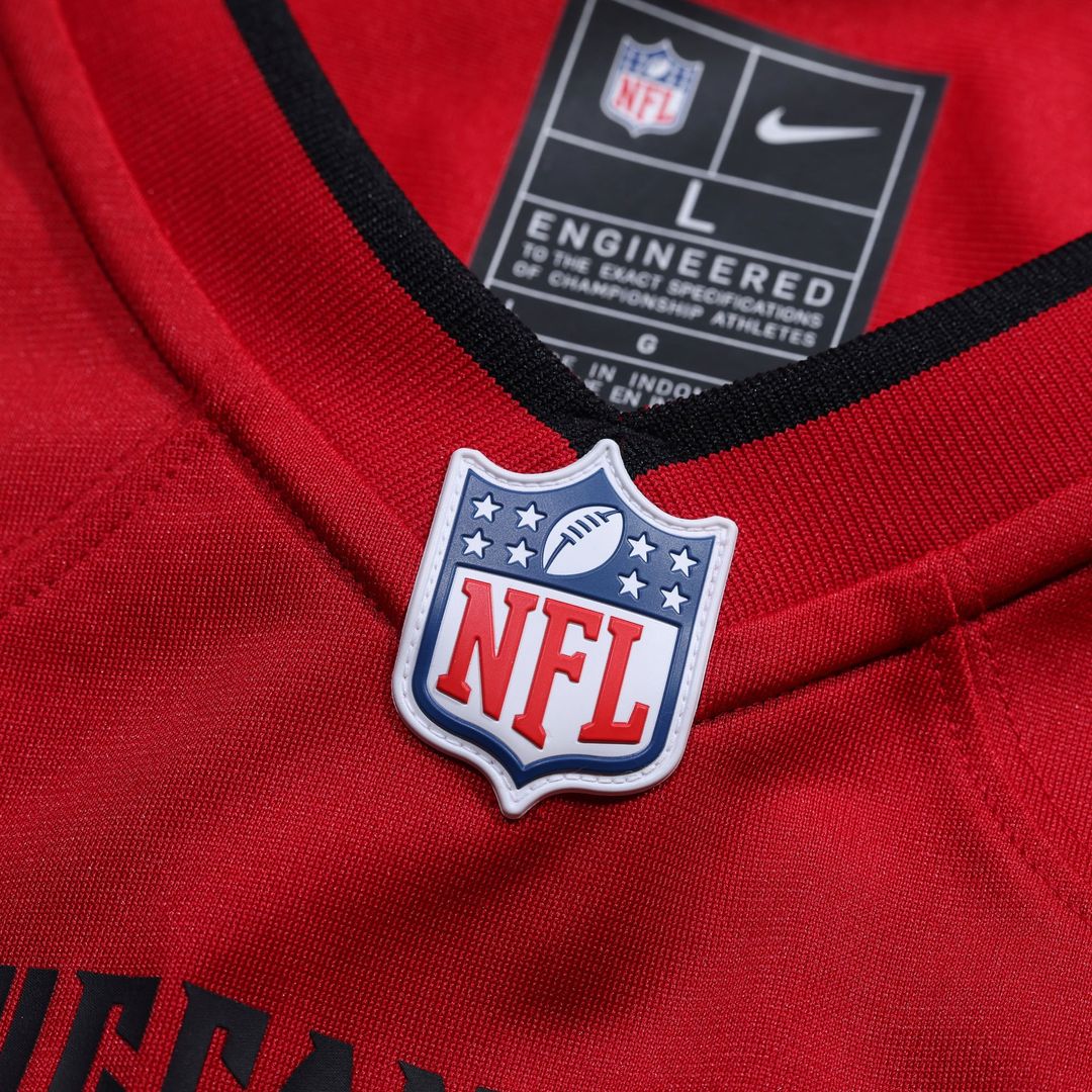 Tampa Bay Buccaneers Tristan Wirfs Nike Red Player Game Jersey product image 4, provided for visual reference and product