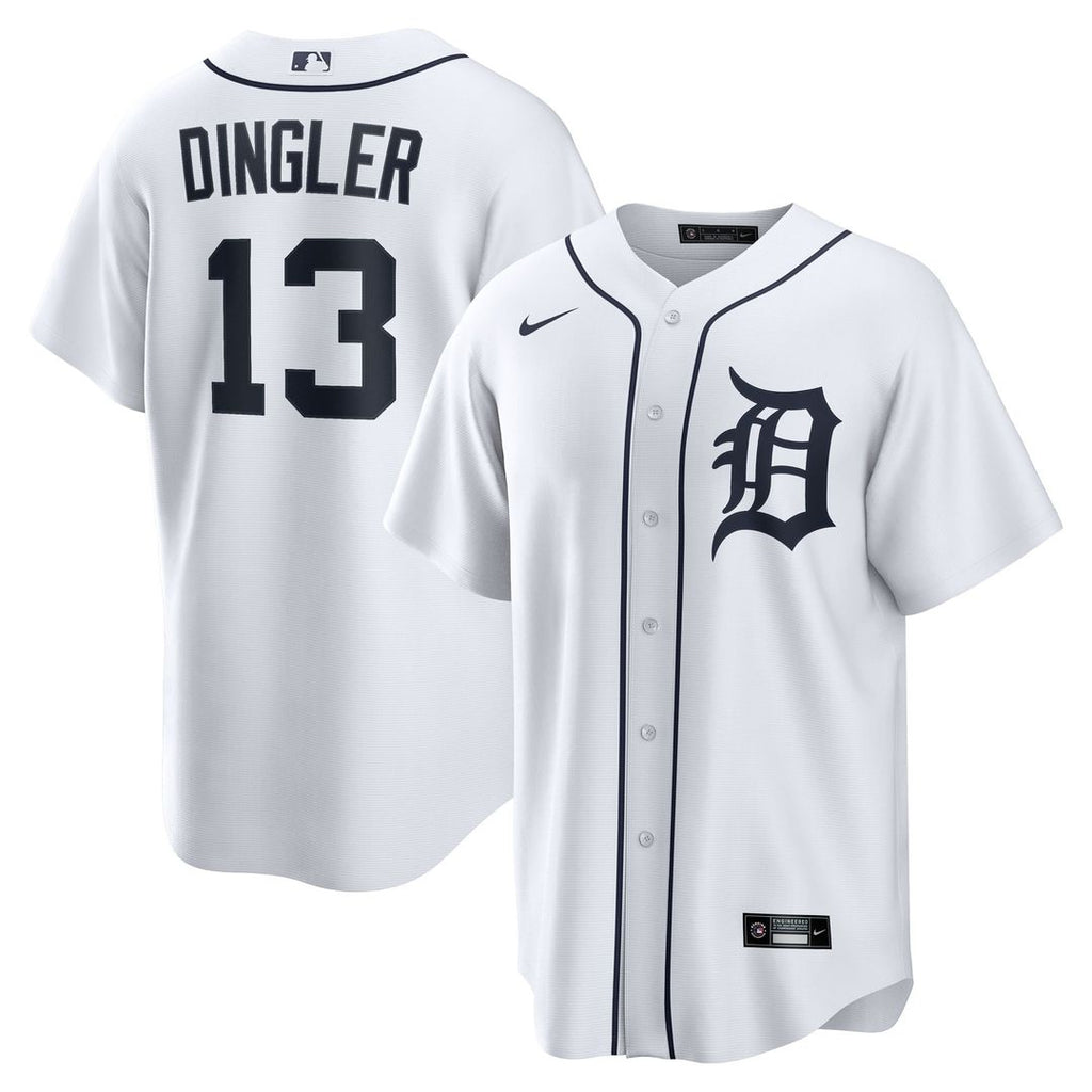 Detroit Tigers Dillon Dingler Nike White Home Replica Jersey product image 1, provided for visual reference and product