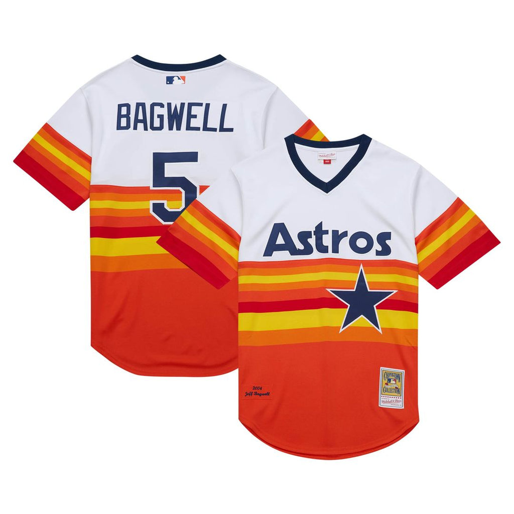 Houston Astros Jeff Bagwell Mitchell & Ness White 2004 Cooperstown Collection Authentic Throwback Jersey product image 1,