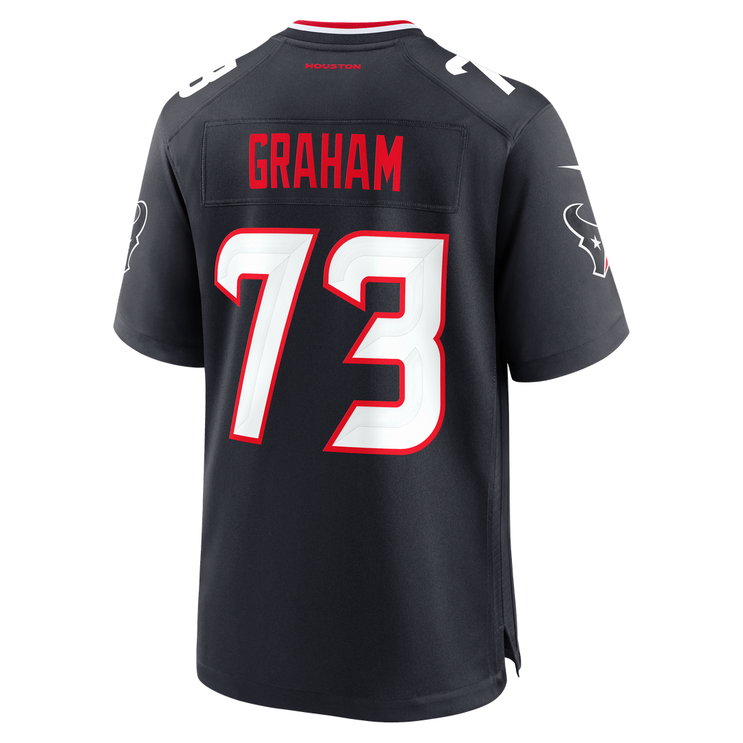 Houston Texans Derrick Graham Nike Navy Team Game Jersey product image 5, provided for visual reference and product detail