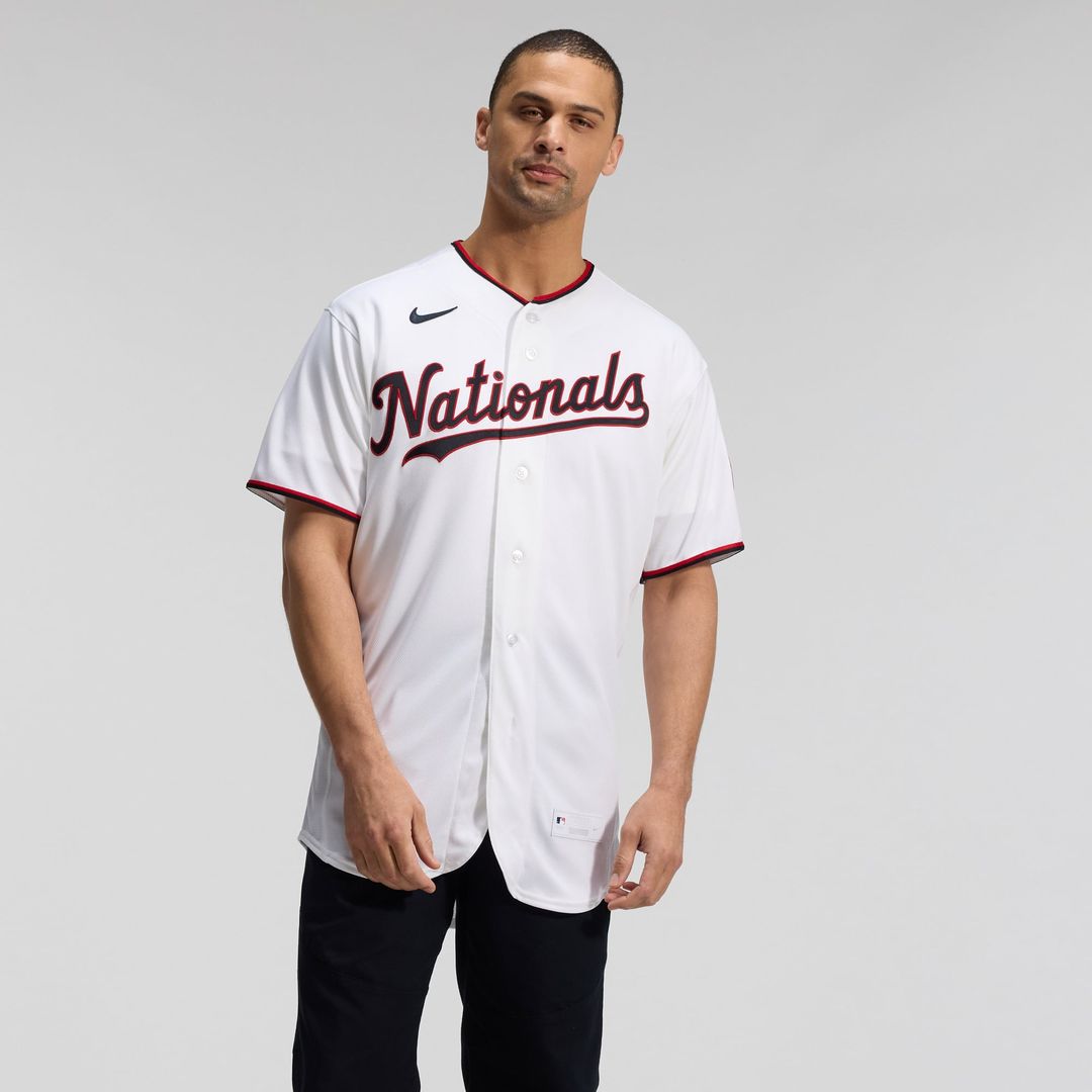 Washington Nationals Nike White Home Authentic Jersey product image 4, provided for visual reference and product detail