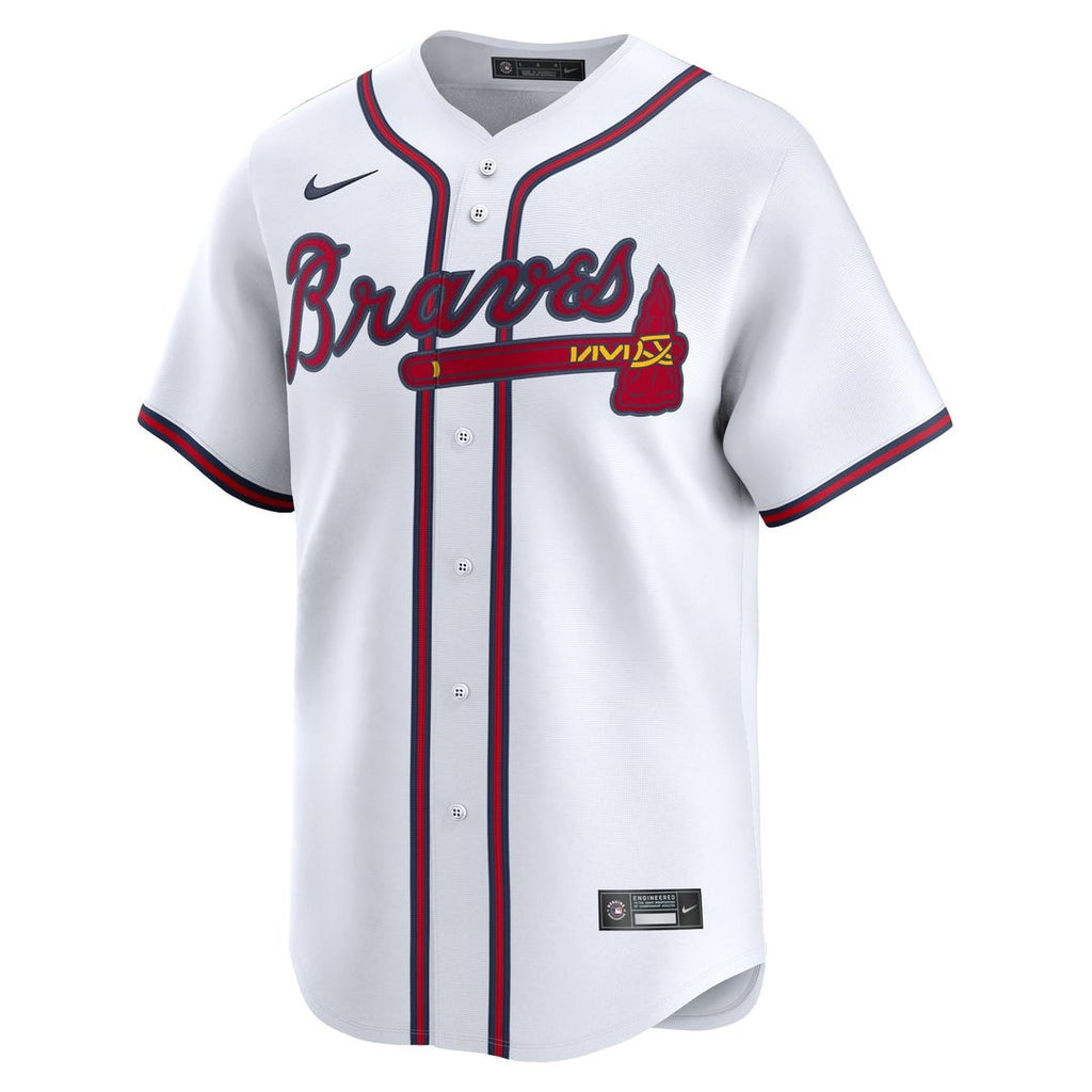 Atlanta Braves Spencer Strider Nike White Home Limited Player Jersey product image 2, provided for visual reference and