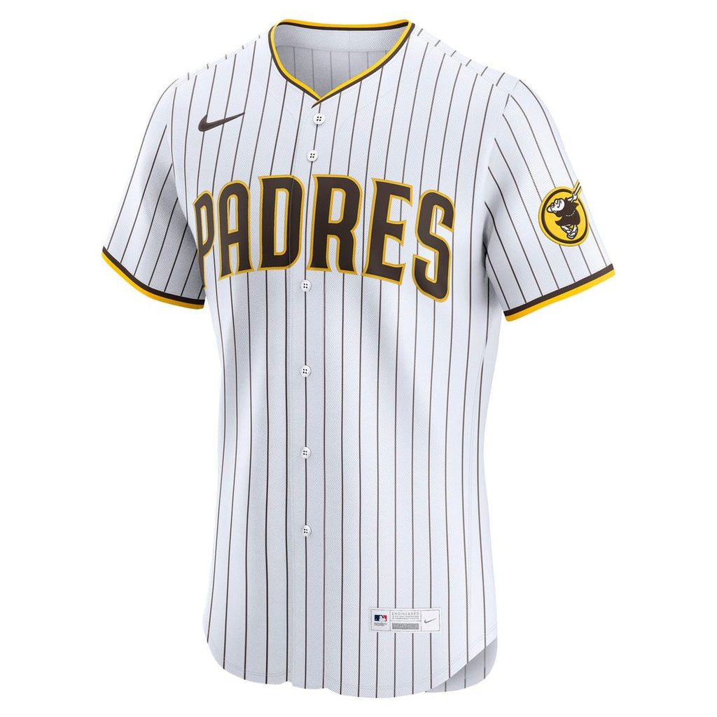 San Diego Padres Nike White Home Elite Jersey product image 2, provided for visual reference and product detail review