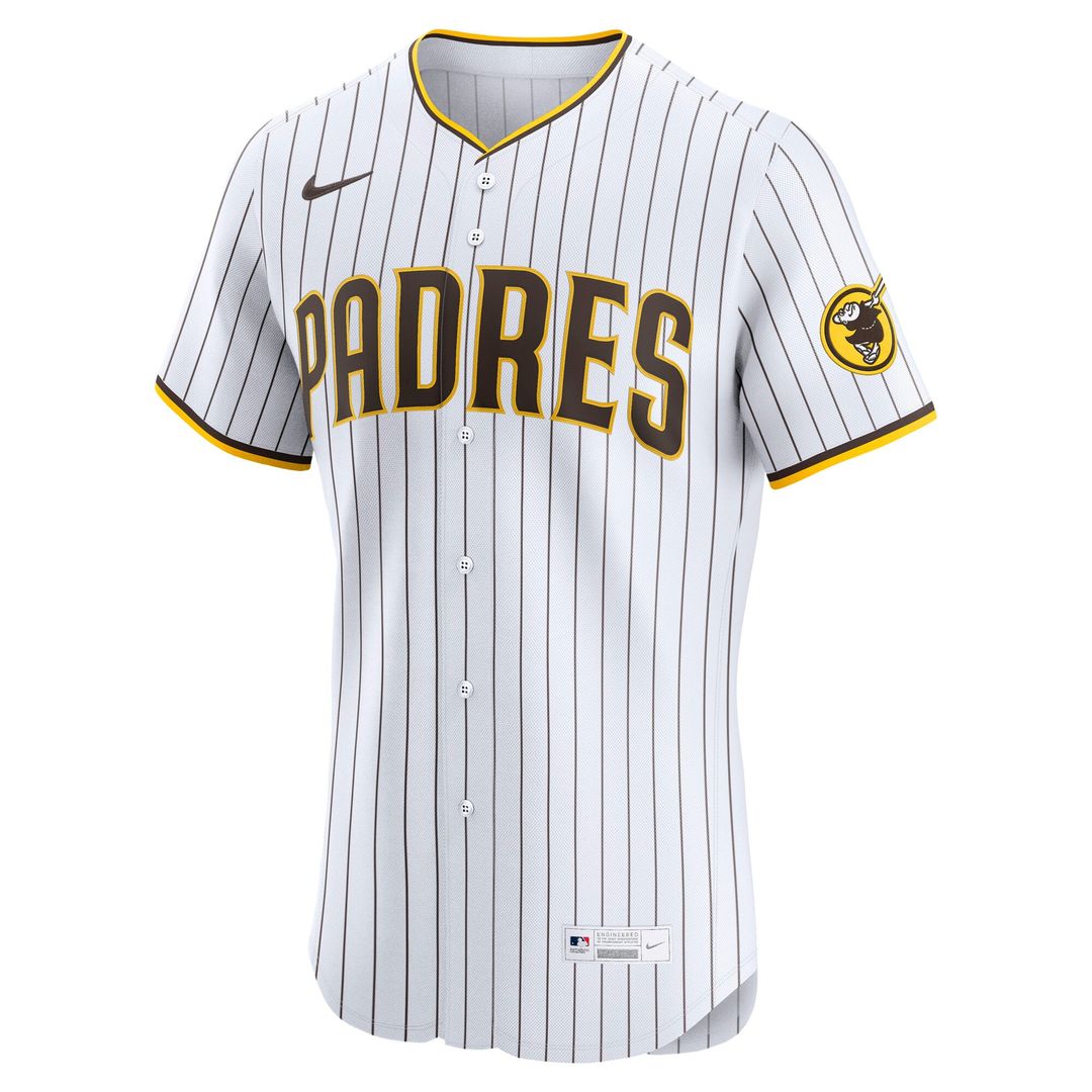 San Diego Padres Nike White Home Elite Jersey product image 2, provided for visual reference and product detail review