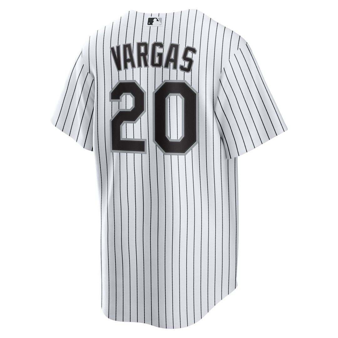 Chicago White Sox Miguel Vargas Nike White Home Replica Jersey product image 3, provided for visual reference and product
