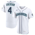 Seattle Mariners Colt Emerson Nike White Home 50th Season Authentic Jersey product image 1, provided for visual reference