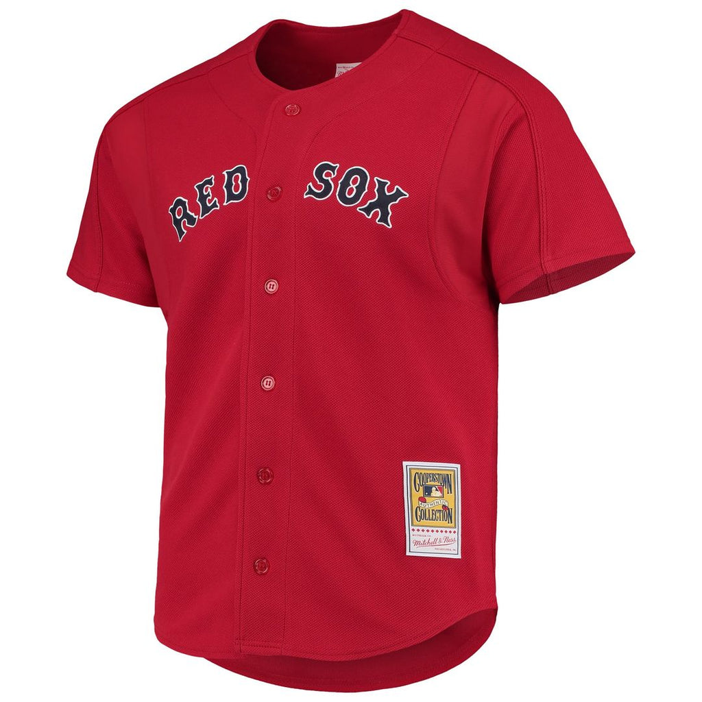 Boston Red Sox David Ortiz Mitchell & Ness Red Cooperstown Collection Mesh Batting Practice Button-Up Jersey product image