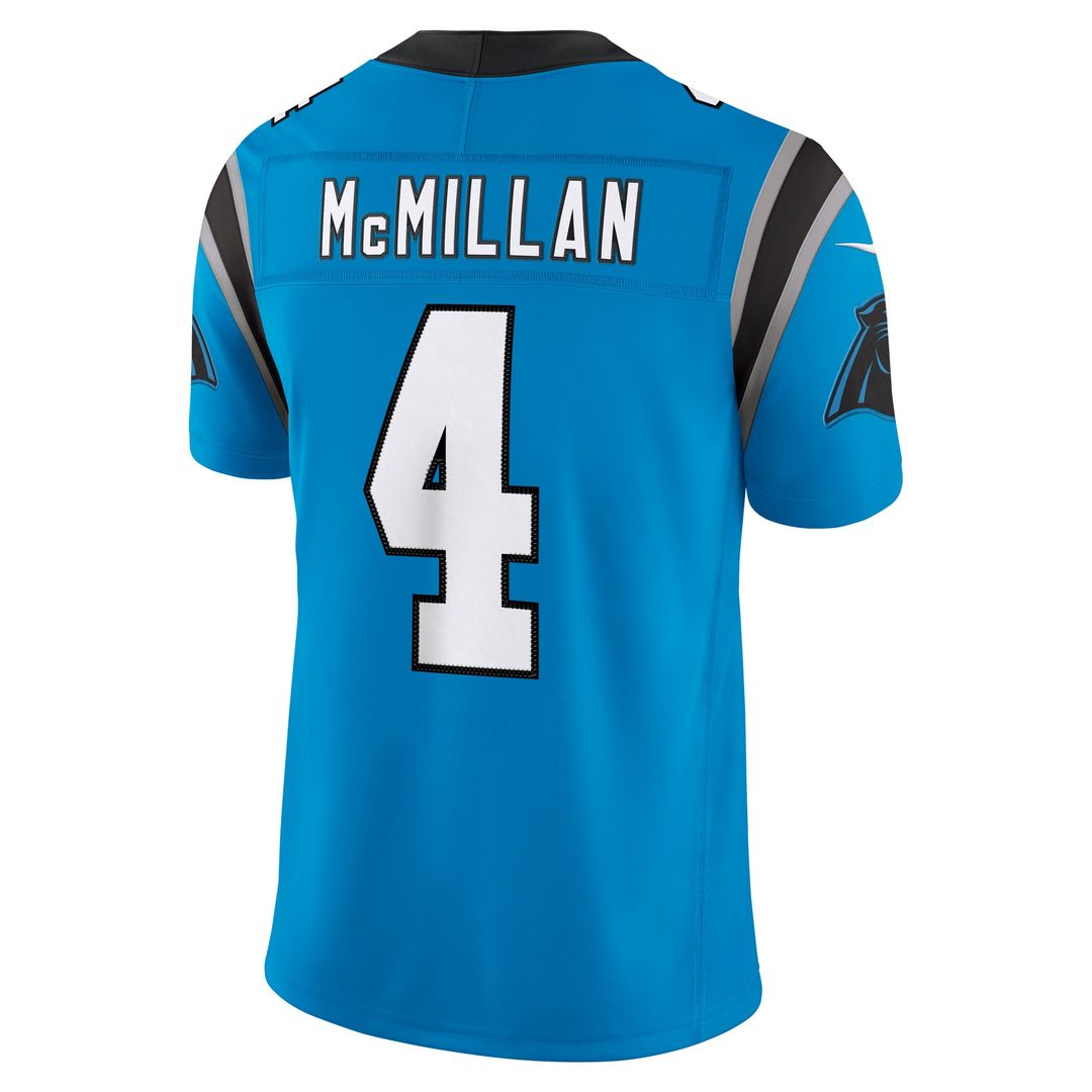 Carolina Panthers Tetairoa McMillan Nike Blue Alternate Vapor F.U.S.E. Stitched Limited Jersey product image 3, provided for
