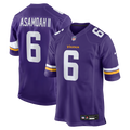 Minnesota Vikings Brian Asamoah II Nike Purple Game Jersey product image 1, provided for visual reference and product detail