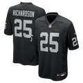Las Vegas Raiders Decamerion Richardson Nike Black Team Game Jersey product image 1, provided for visual reference and