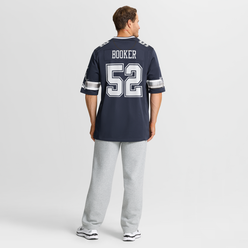 Dallas Cowboys Tyler Booker Nike Navy Team Game Jersey product image 8, provided for visual reference and product detail