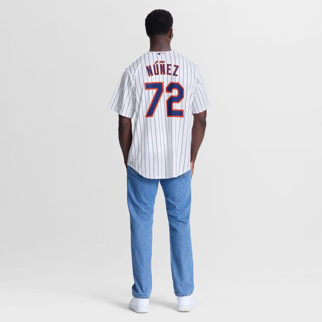 New York Mets Dedniel Núñez Nike White Home Replica Jersey product image 5, provided for visual reference and product detail