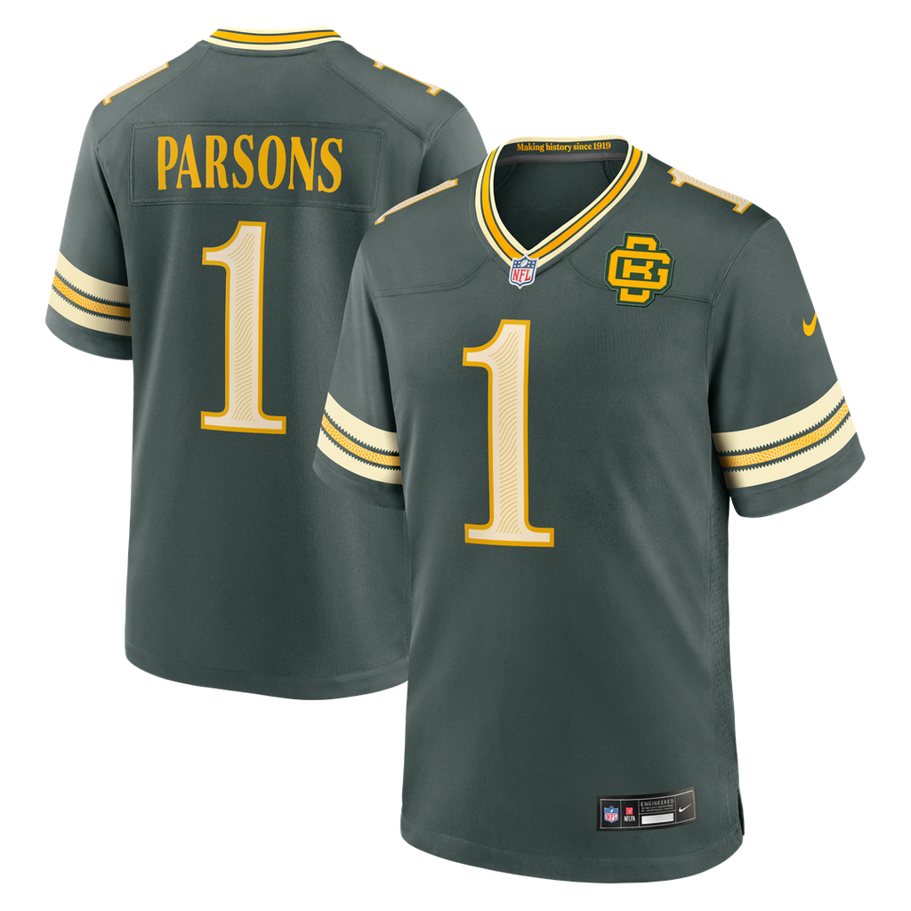 Green Bay Packers Micah Parsons Nike Green 2026 Rivalries Collection Game Jersey product image 1, provided for visual