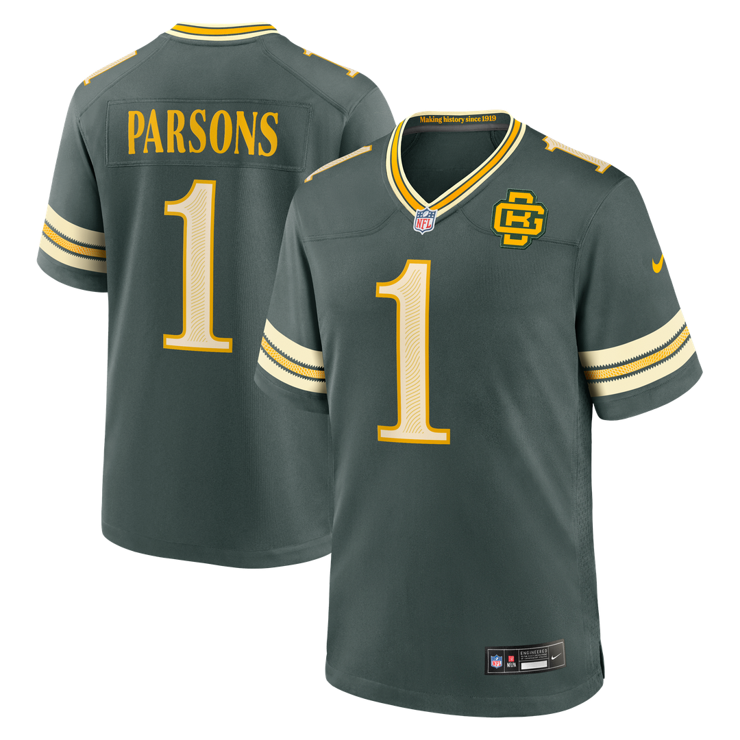 Green Bay Packers Micah Parsons Nike Green 2026 Rivalries Collection Game Jersey product image 1, provided for visual