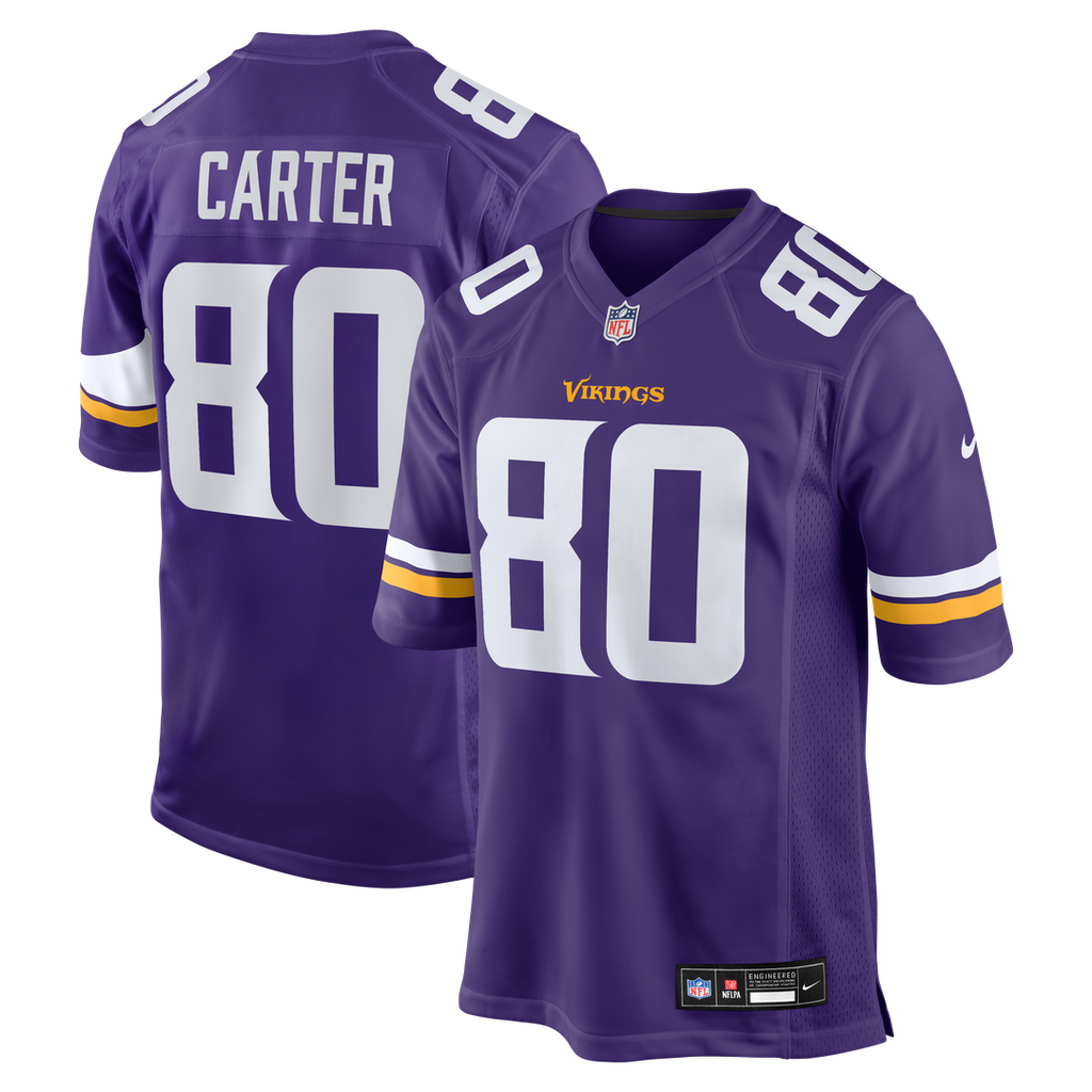 Minnesota Vikings Cris Carter Nike Purple Game Retired Player Jersey product image 1, provided for visual reference and