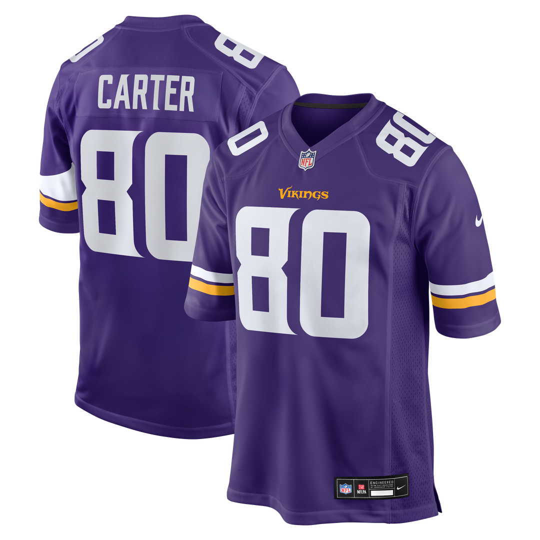 Minnesota Vikings Cris Carter Nike Purple Game Retired Player Jersey product image 1, provided for visual reference and