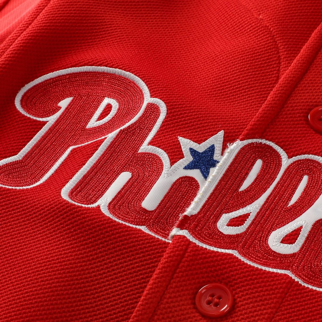 Philadelphia Phillies Ryan Howard Mitchell & Ness Red Cooperstown Collection Batting Practice Jersey product image 4,