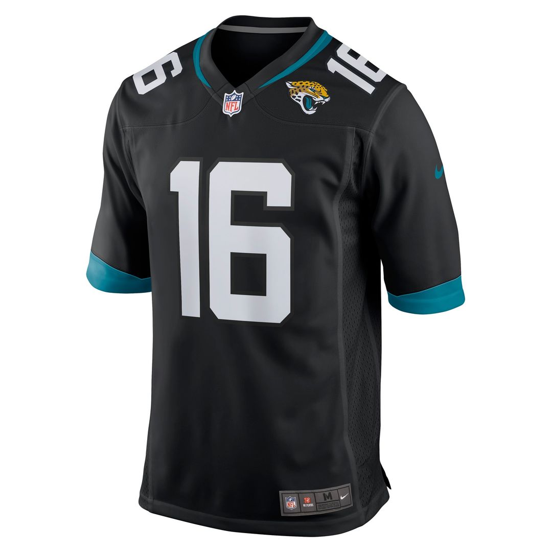 Jacksonville Jaguars Trevor Lawrence Nike Black Alternate Game Jersey product image 8, provided for visual reference and