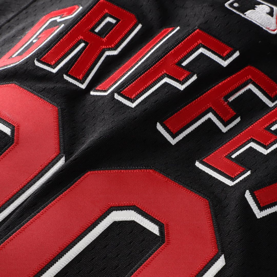 Cincinnati Reds Ken Griffey Jr. Mitchell & Ness Black Big & Tall Cooperstown Mesh Batting Practice Jersey product image 5,