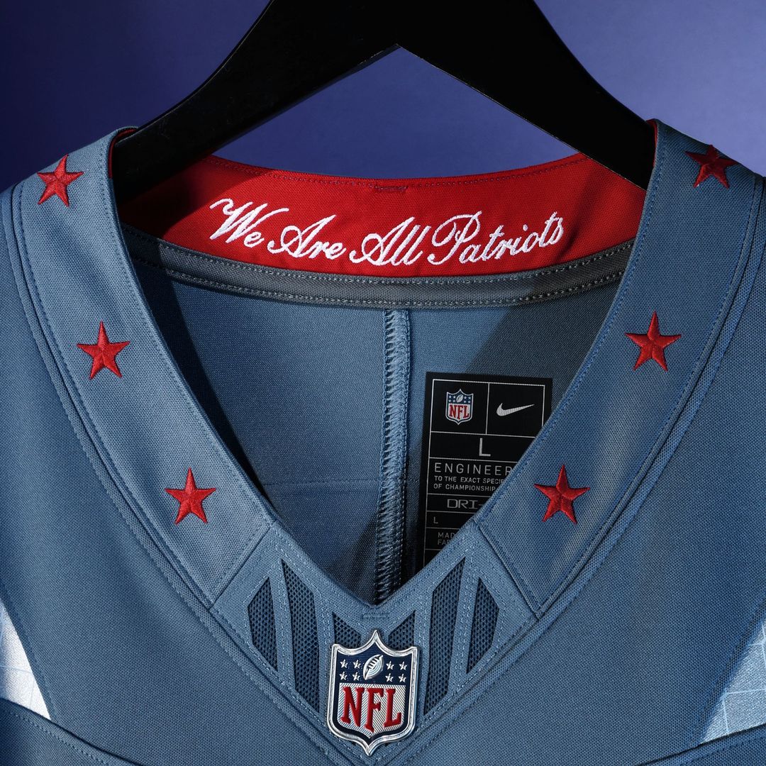 New England Patriots Hunter Henry Nike Blue Rivalries Collection Stitched Limited Jersey product image 4, provided for