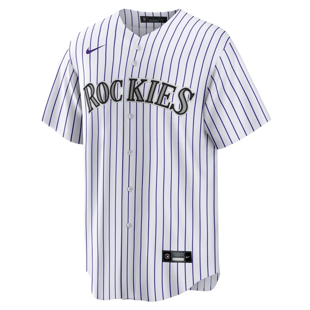 Colorado Rockies Nike White Home Blank Replica Jersey product image 2, provided for visual reference and product detail
