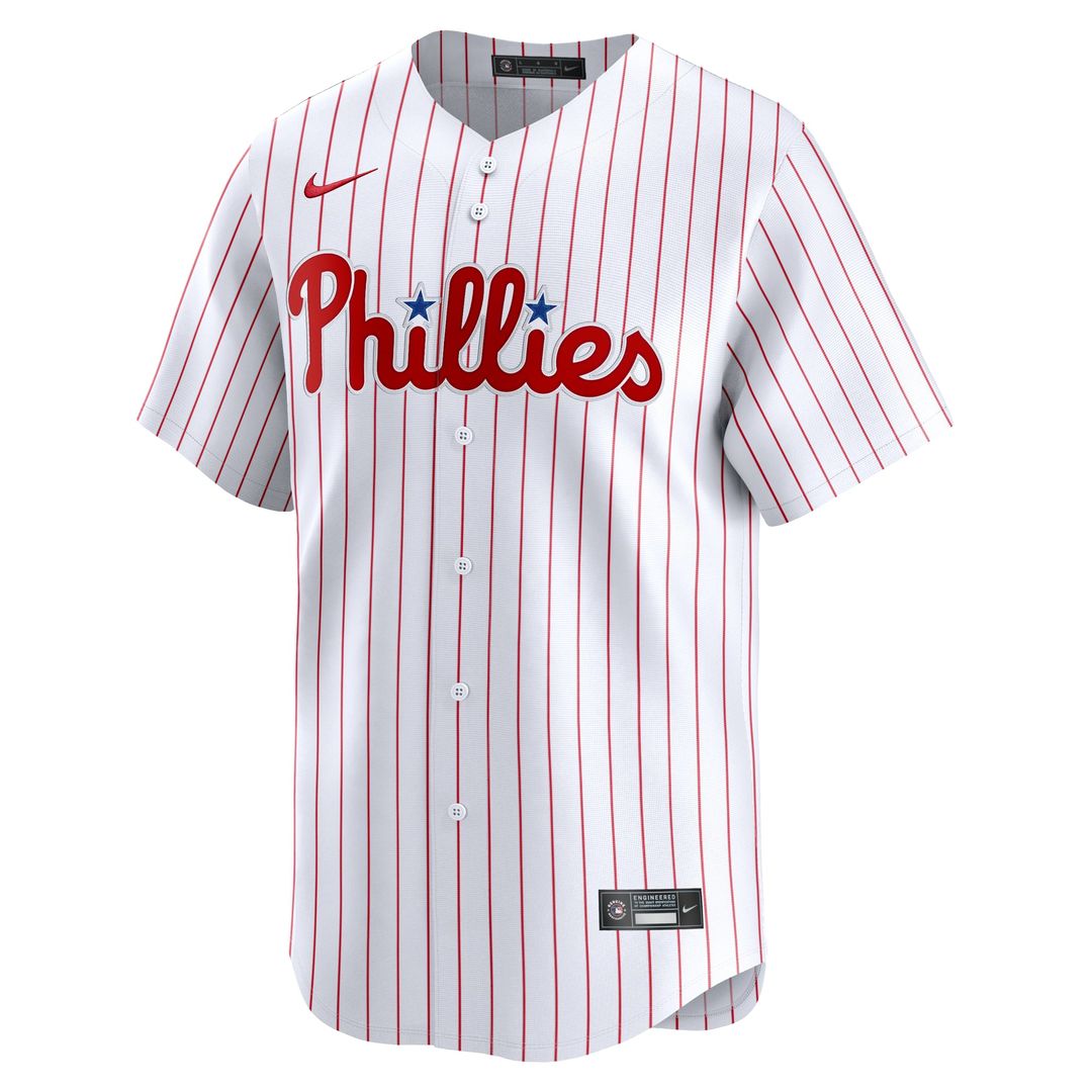 Philadelphia Phillies Trea Turner Nike White Home Limited Player Jersey product image 5, provided for visual reference and
