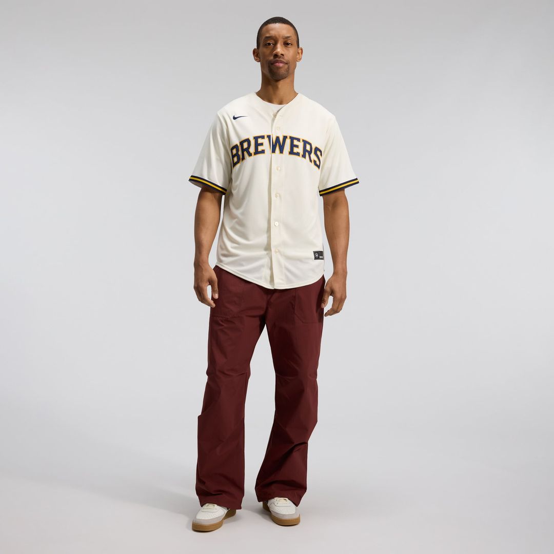 Milwaukee Brewers Nike Cream Home Replica Team Jersey product image 3, provided for visual reference and product detail