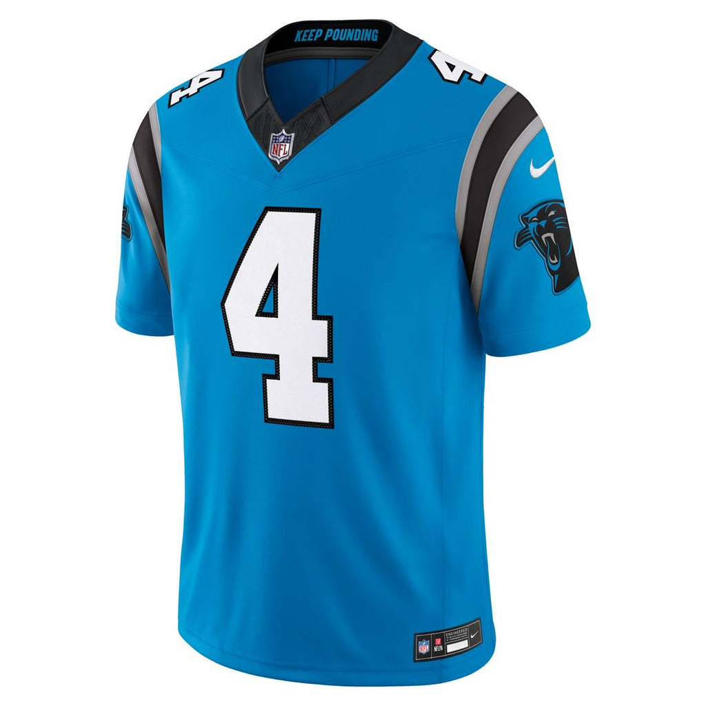 Carolina Panthers Tetairoa McMillan Nike Blue Alternate Vapor F.U.S.E. Stitched Limited Jersey product image 2, provided for