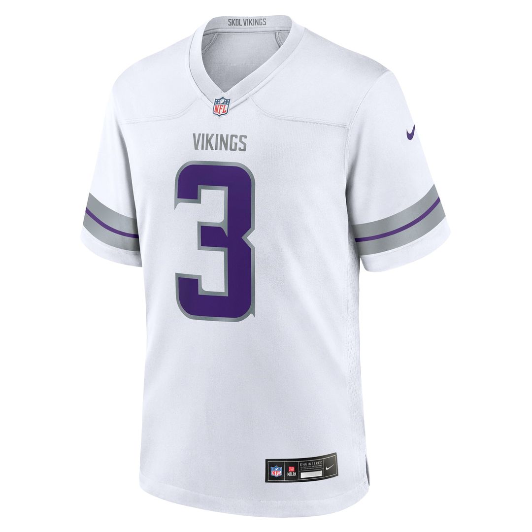 Minnesota Vikings Jordan Addison Nike White Alternate Game Player Jersey product image 5, provided for visual reference and