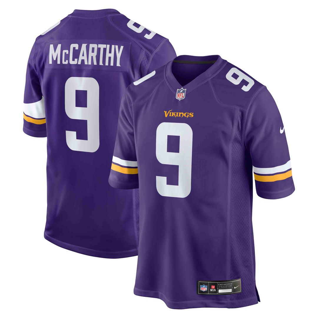 Minnesota Vikings J.J. McCarthy Nike White Alternate Game Player Jersey product image 7, provided for visual reference and