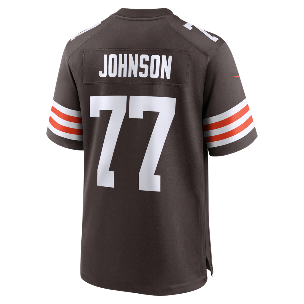 Cleveland Browns Zion Johnson Nike Brown Team Game Jersey product image 3, provided for visual reference and product detail