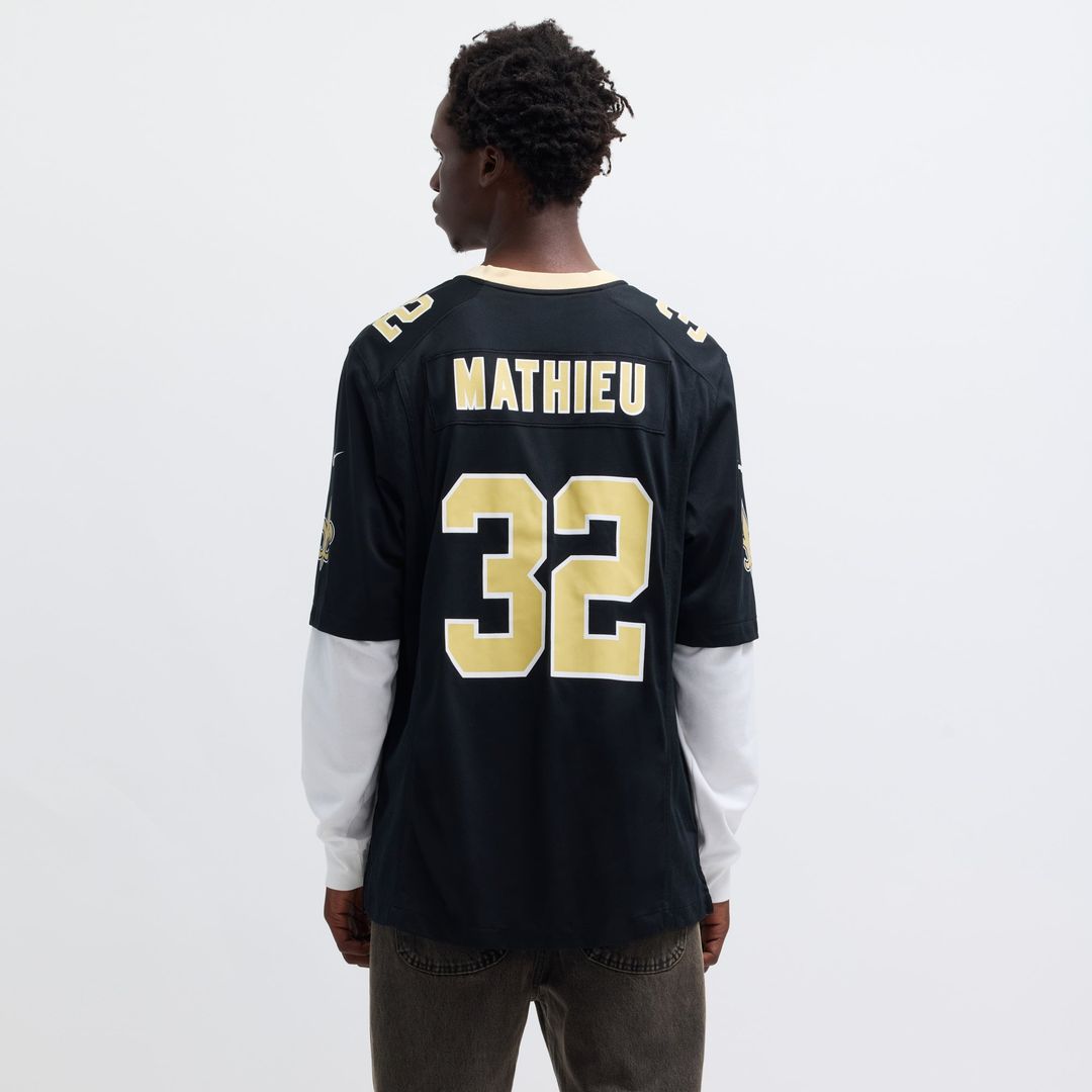 New Orleans Saints Tyrann Mathieu Nike Black Game Jersey product image 5, provided for visual reference and product detail