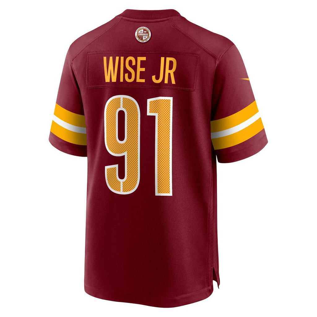 Washington Commanders Deatrich Wise Jr. Nike Burgundy Team Game Jersey product image 3, provided for visual reference and