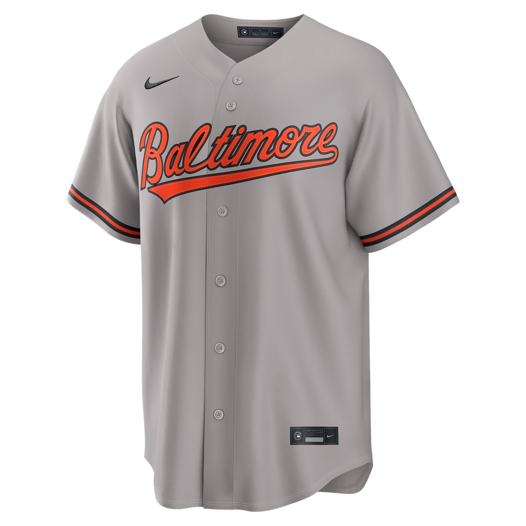 Baltimore Orioles Gunnar Henderson Nike Gray Road Replica Jersey product image 2, provided for visual reference and product