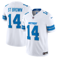 Detroit Lions Amon-Ra St. Brown Nike White Vapor F.U.S.E. Stitched Limited Jersey product image 1, provided for visual