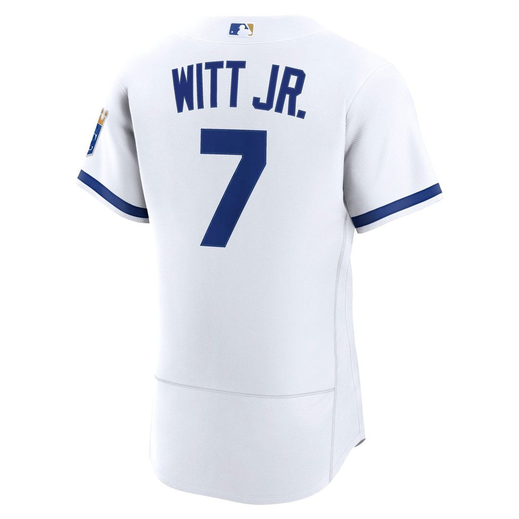 Kansas City Royals Bobby Witt Jr. Nike White Authentic Jersey product image 3, provided for visual reference and product