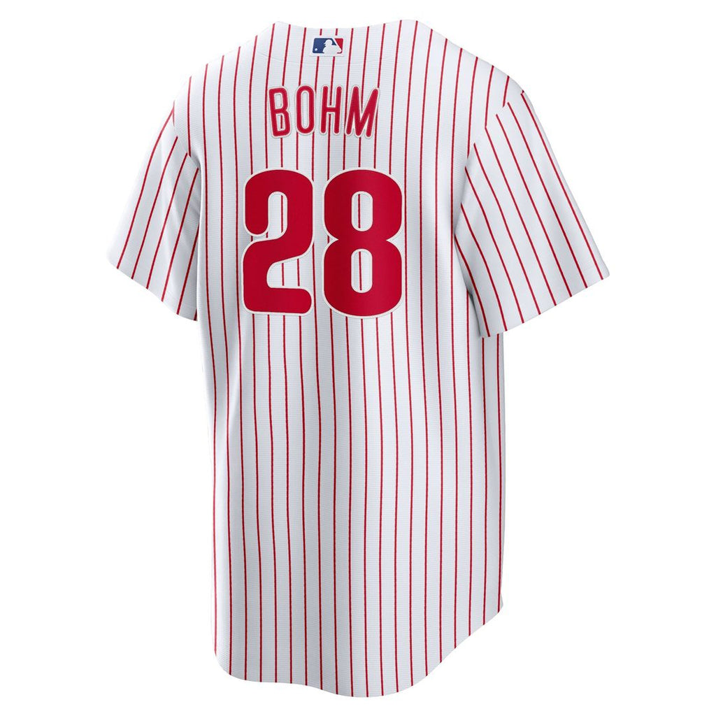 Philadelphia Phillies Alec Bohm Nike White Replica Player Jersey product image 3, provided for visual reference and product