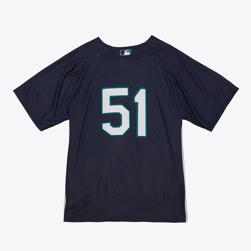 Seattle Mariners Ichiro Suzuki Mitchell & Ness Navy Big & Tall Cooperstown Mesh Batting Practice Jersey product image 2,