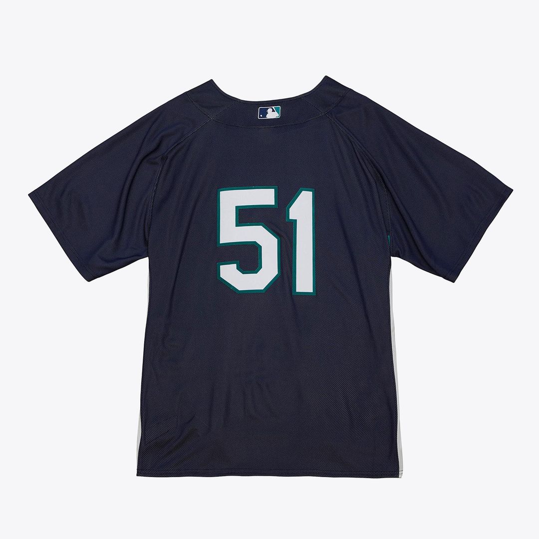 Seattle Mariners Ichiro Suzuki Mitchell & Ness Navy Big & Tall Cooperstown Mesh Batting Practice Jersey product image 2,