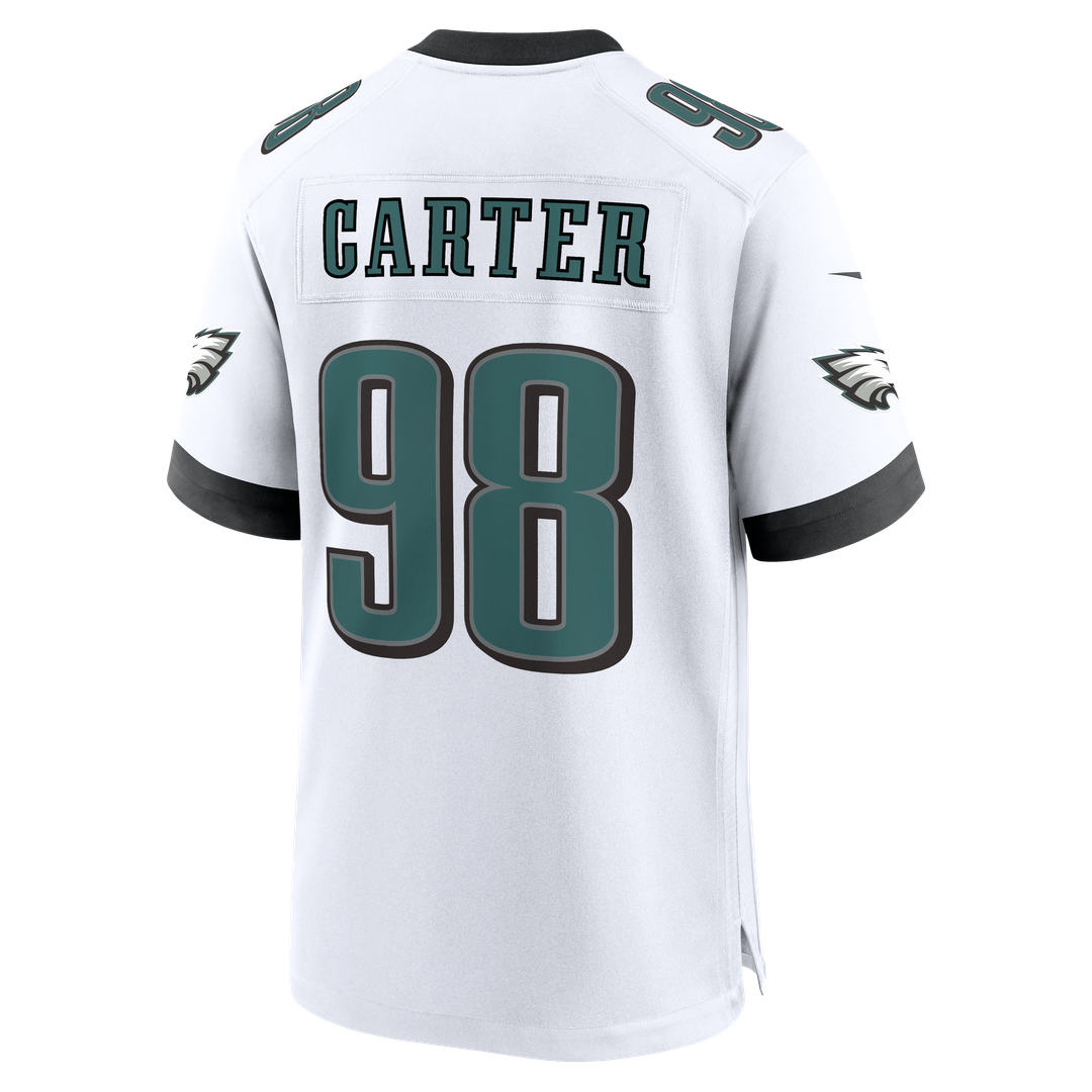 Philadelphia Eagles Jalen Carter Nike White Game Jersey product image 3, provided for visual reference and product detail
