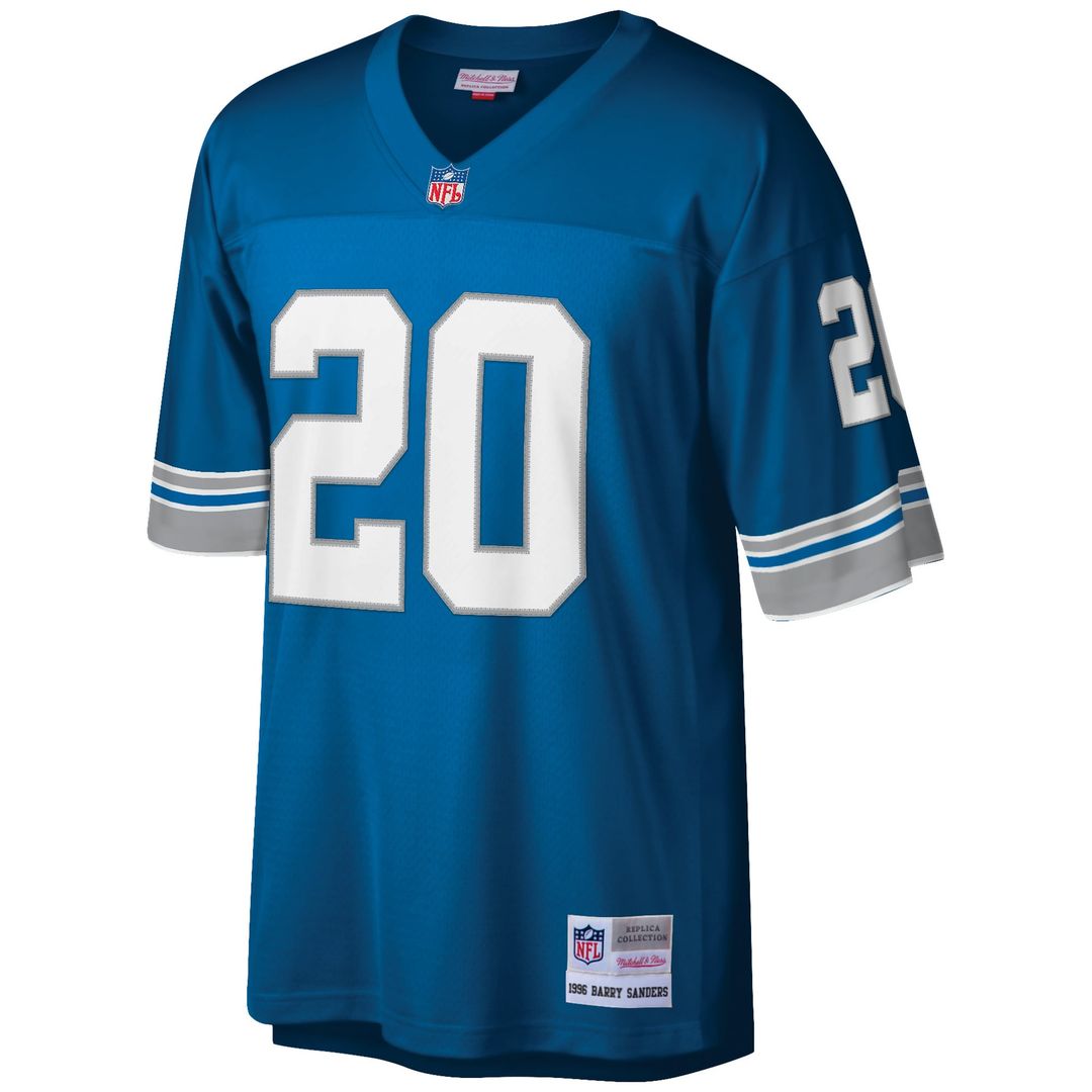 Detroit Lions Barry Sanders Mitchell & Ness White Big & Tall 1996 Retired Player Replica Jersey product image 8, provided