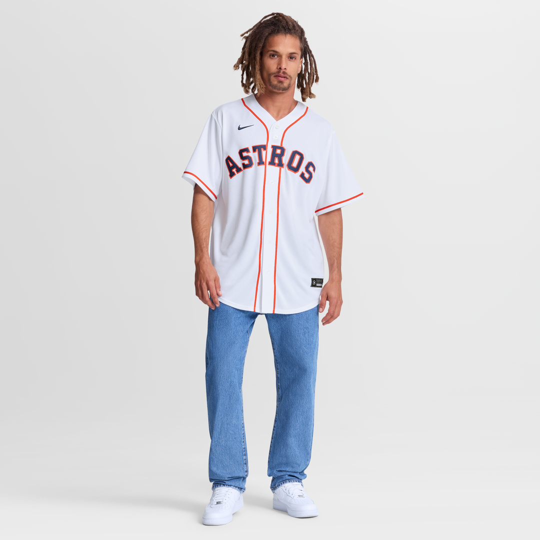 Houston Astros Nike White Home Replica Jersey product image 4, provided for visual reference and product detail review