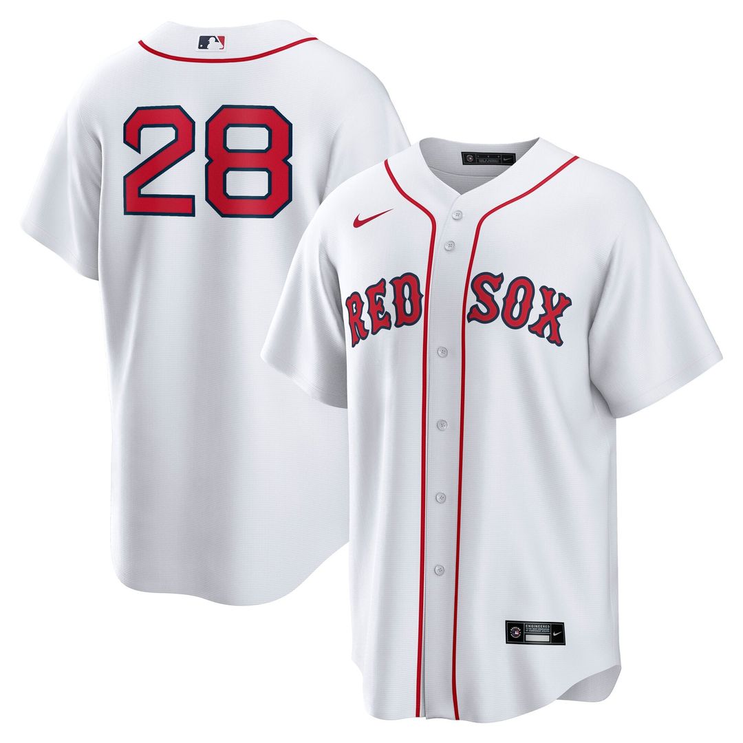 Boston Red Sox Kristian Campbell Nike White Home Replica Jersey product image 1, provided for visual reference and product