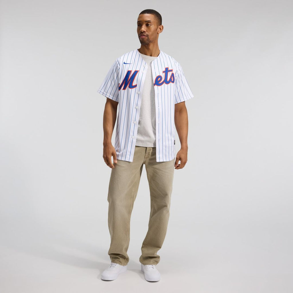 New York Mets Nike White Home Replica Player Jersey product image 4, provided for visual reference and product detail review